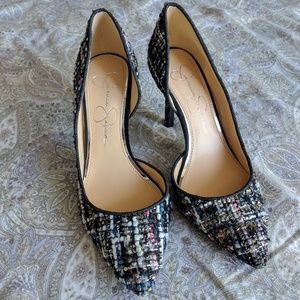 Jessica Simpson fabric heels